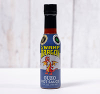 5 ounce bottle of Swamp Dragon Ouzo Hot Sauce