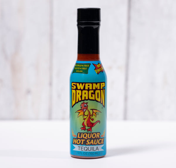 5 ounce bottle of Swamp Dragon Tequila Hot Sauce